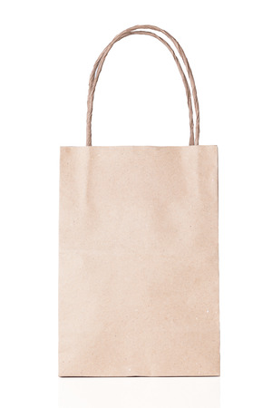 paper bag on white backgroundの写真素材