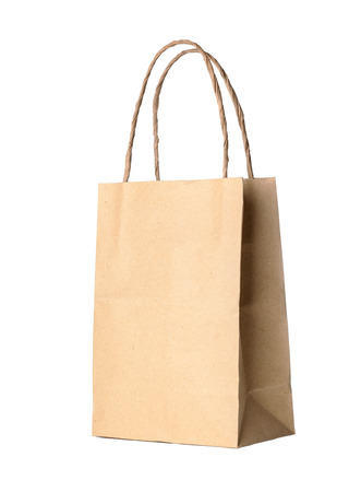 paper bag on white backgroundの写真素材