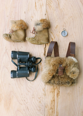 adventure set packing for kidsの写真素材