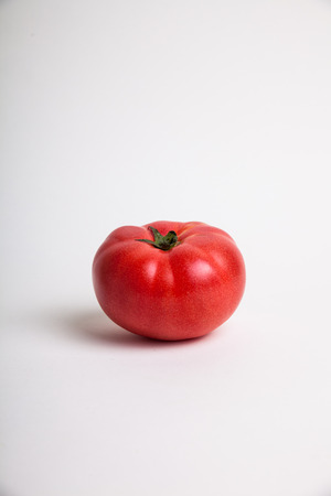 red tomato on white backgroundの写真素材