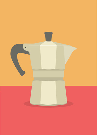 esspresso pot, vector illustrationのイラスト素材