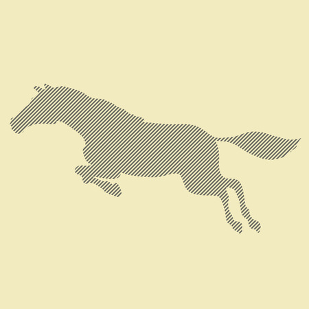 vector illustration of jumping horseのイラスト素材