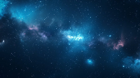 Explore the breathtaking beauty of a vast cosmic landscape filled with stars and interstellar clouds, capturing the essence of the universe's mystery and wonder.の素材