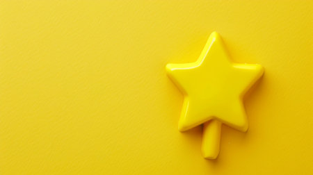 A bright yellow star shape set against a vibrant yellow background, perfect for creative projects. Ideal for cheerful and playful designs or educational materials.の素材