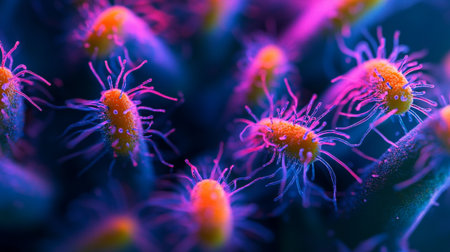 This captivating close-up displays an exotic plant, showcasing vibrant colors and intricate details, perfect for nature enthusiasts and art lovers.の素材