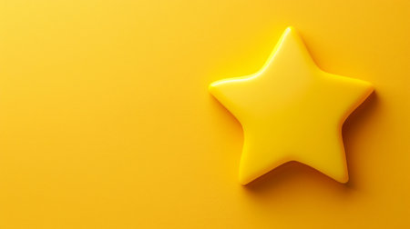 A bright yellow star shape stands out against a vibrant yellow background, perfect for creative designs, playful themes, or decorative applications.の素材