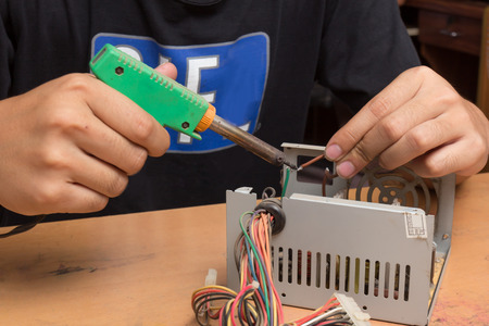 electronics repairの写真素材