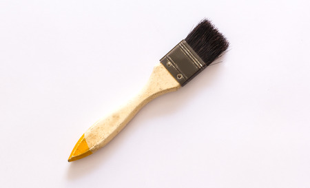 Paint brush on white backgroundの写真素材
