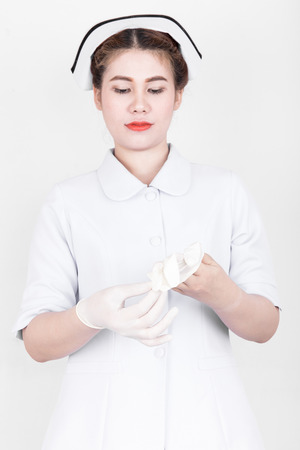 A young attractive asian nurse, model is a asian femaleの写真素材