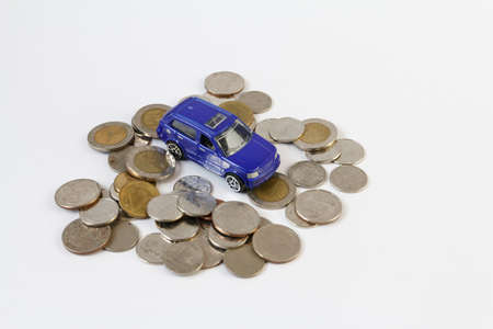Concept of saving money for trade car for cash, finance conceptの写真素材