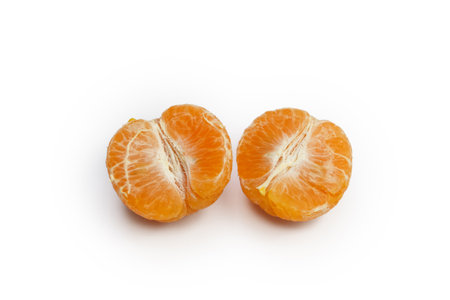 Orange fruit isolated on white background.の写真素材