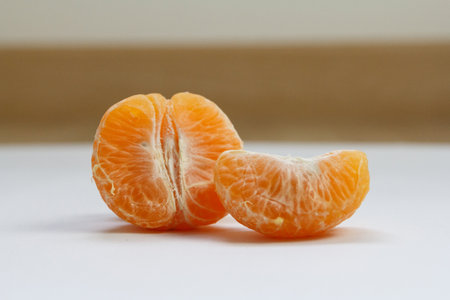 Orange fruit isolated on white background.の写真素材