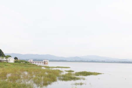 The view of river and sky.の写真素材