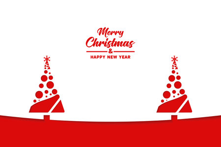 Merry Christmas tree and Happy New Year. Christmas card with Christmas Tree.のイラスト素材