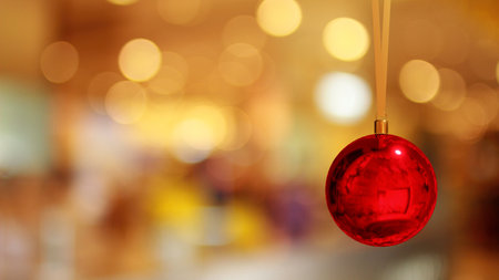 3D Rendering,ornament with bokeh, Christmas and new year theme conceptの写真素材