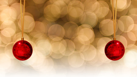 3D Rendering,ornament with bokeh, Christmas and new year theme conceptの写真素材