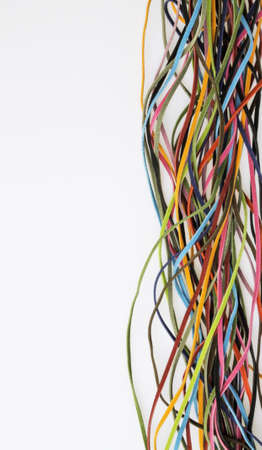 colorful felt threadsの写真素材