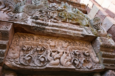 Details of the castle rock in the northeast of Thailand.のeditorial素材