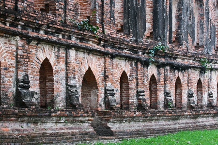 Old Temple of Ayuthaya, Thailandの写真素材