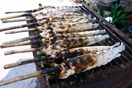 A type of grilled food in Thailandの写真素材