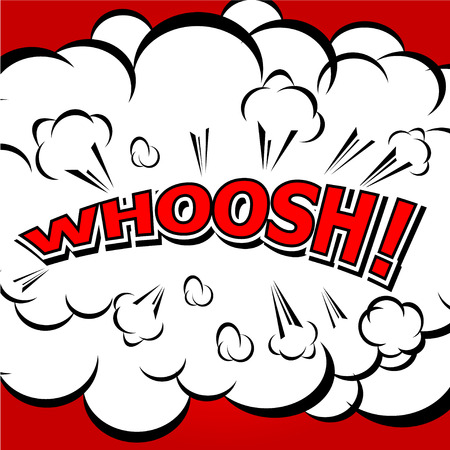 WHOOSH  - Comic Speech Bubble, Cartoon  のイラスト素材
