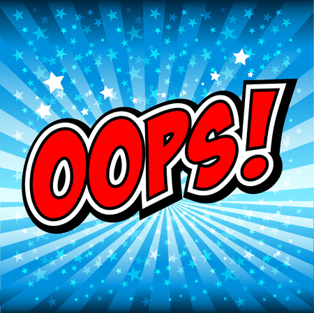 Oops  - Commic Speech Bubbel, Cartoon のイラスト素材