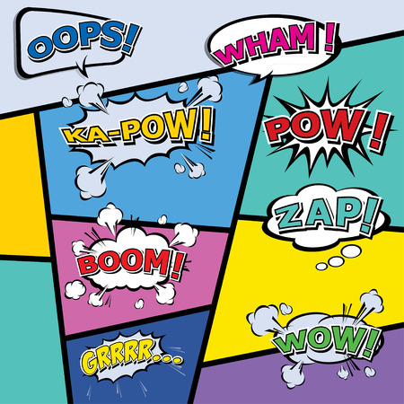comic template Vector Pop-Art のイラスト素材