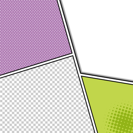 comic template Vector Pop-Artのイラスト素材