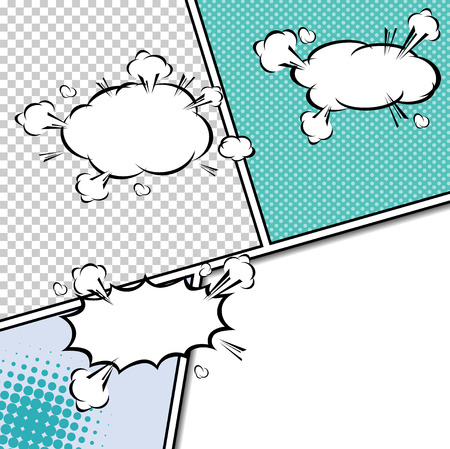comic template Vector Pop-Artのイラスト素材