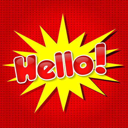 Hello   - Comic Speech Bubble, Cartoon のイラスト素材