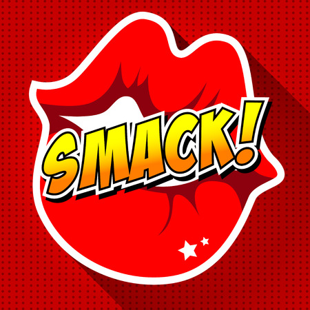 Smack! Comic Speech Bubble, Cartoon.のイラスト素材