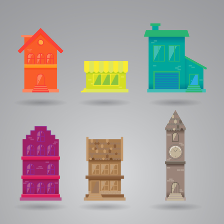 Building Flat colors.のイラスト素材