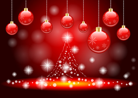The balls event have a spherical pattern Hanging ornaments on the Christmas and New Year festival.のイラスト素材