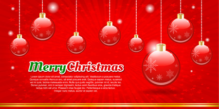 The balls event have a spherical pattern Hanging ornaments on the Christmas and New Year festival.のイラスト素材