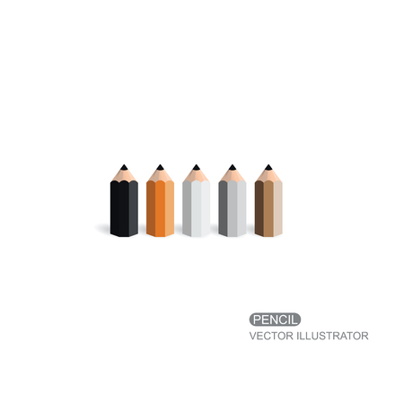 Pencil. Flat Design vector icon.のイラスト素材