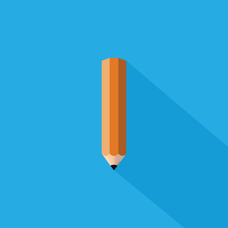 Pencil. Flat Design vector icon.のイラスト素材