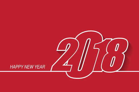 2018 Happy New Year or Christmas Background creative greeting card design illustratorのイラスト素材