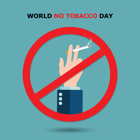 Stop Smoking. World No Tobacco Day. illustration Vector Eps 10.のイラスト素材