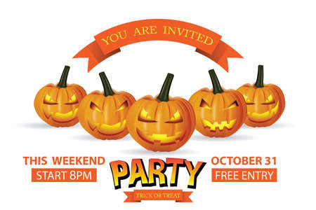Halloween Invitation. Vectorのイラスト素材