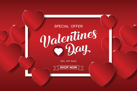 Valentines day sale background with heart. Vector illustration. Wallpaper, flyers, invitation, posters, brochure, bannersのイラスト素材