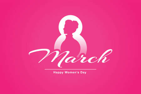 March 8th international womens day celebration background.
