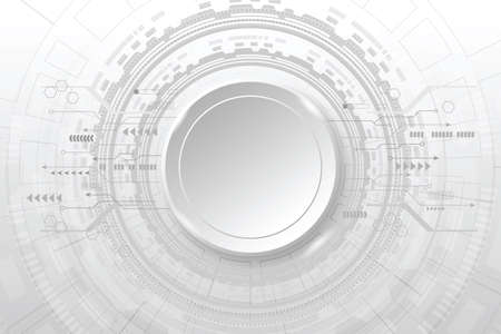Grey white Abstract technology background,Hi tech digital connect, communication, high technology concept, science, technology backgroundのイラスト素材