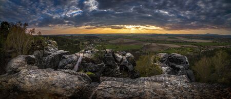 Drabske Svetnicky, Czech Republic, Great spot with an amazing view, sunset sunrise, The best photo.の写真素材