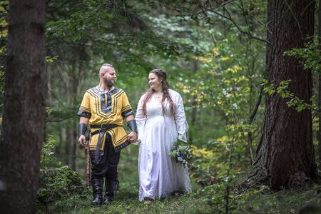 viking wedding, pair shooting, celtic wedding, non-traditional ceremony, the best photoの写真素材