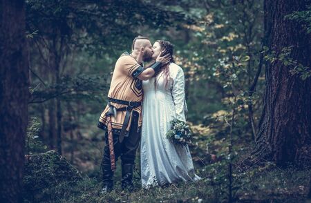 viking wedding, pair shooting, celtic wedding, non-traditional ceremony, the best photoの写真素材