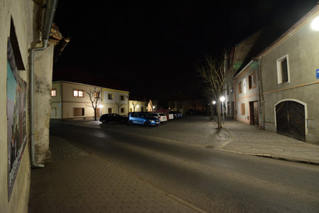 Budyne nad Ohri, Czechia - March 20, 2022: Masaryk squareのeditorial素材