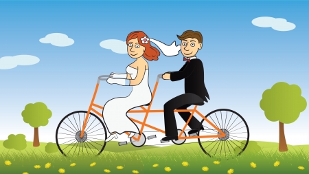 Wedding coupleのイラスト素材