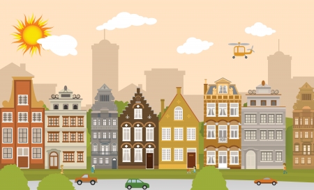 Old town  autumn のイラスト素材