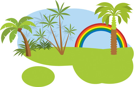 Tropical forest  jungle のイラスト素材