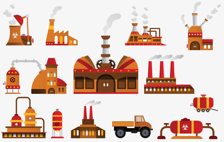 Factory iconsのイラスト素材